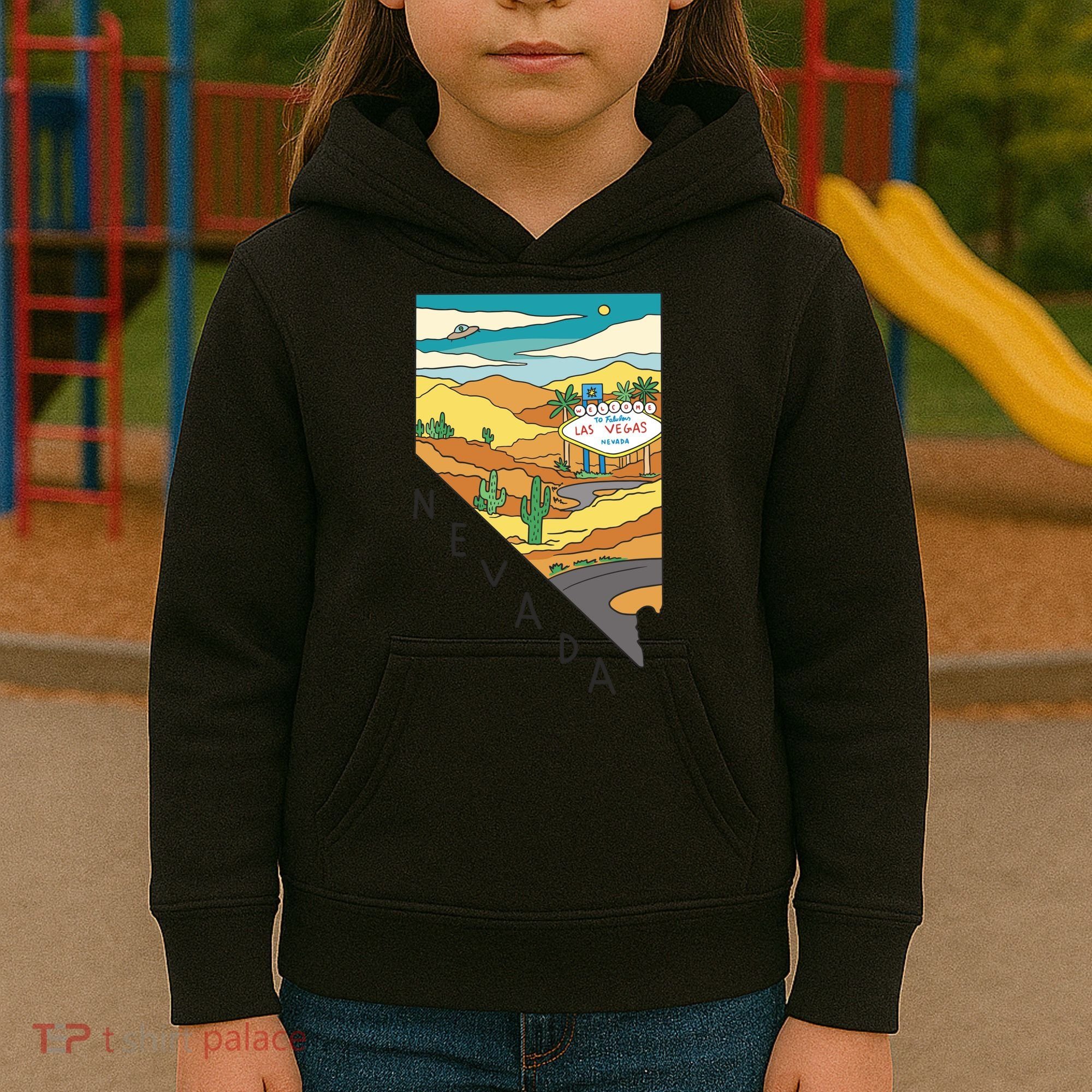 Nevada Retro Las Vegas Kids Hoodie