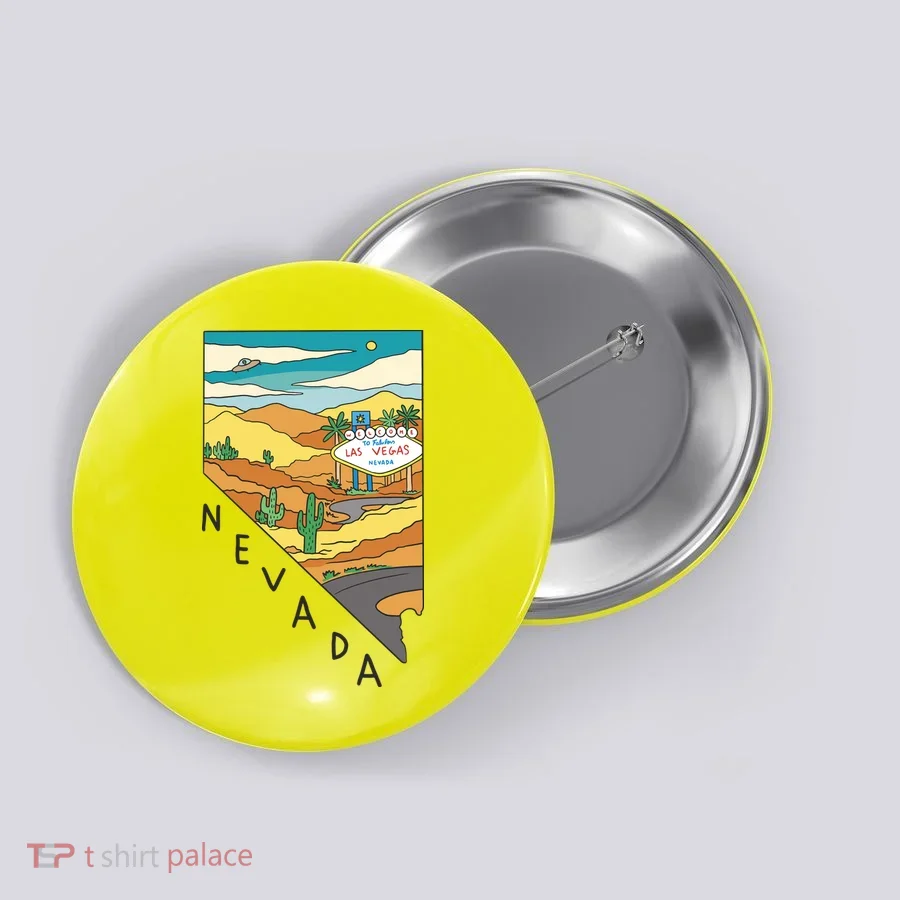 Nevada Retro Las Vegas Button