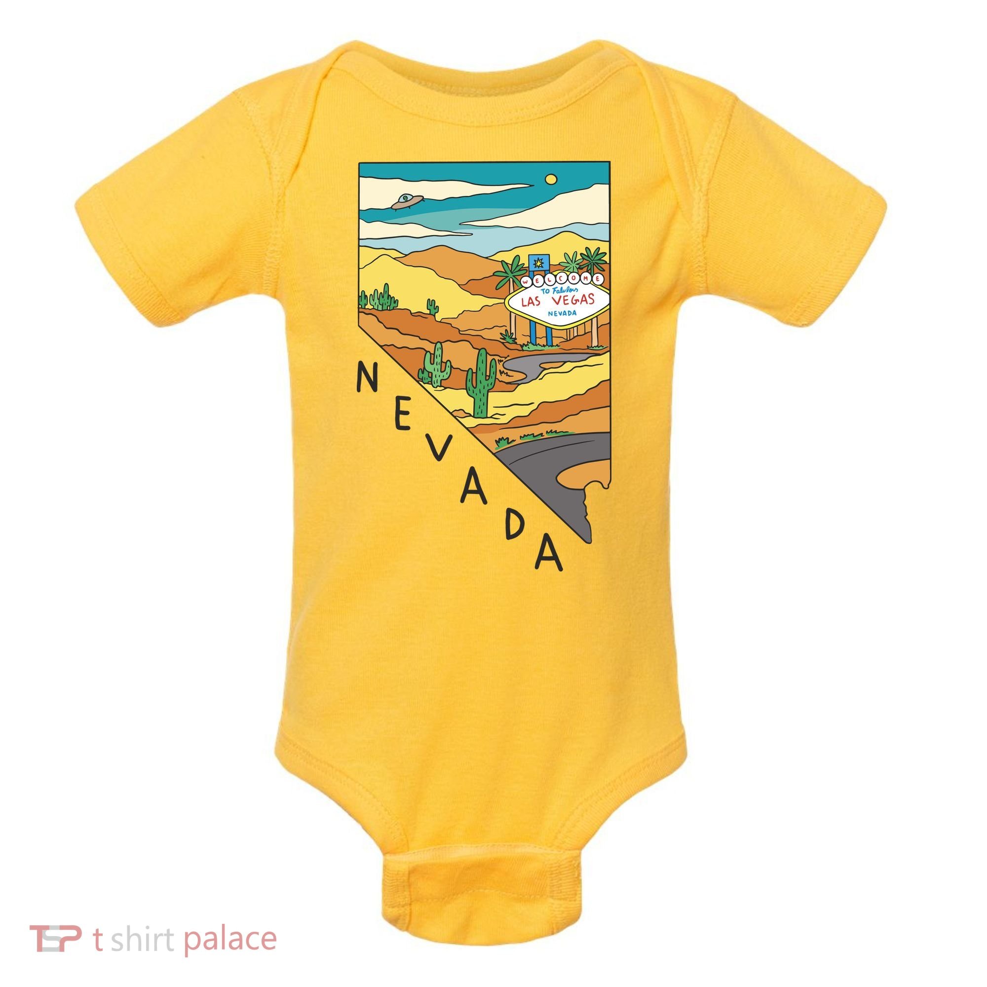 Nevada Retro Las Vegas Baby Bodysuit