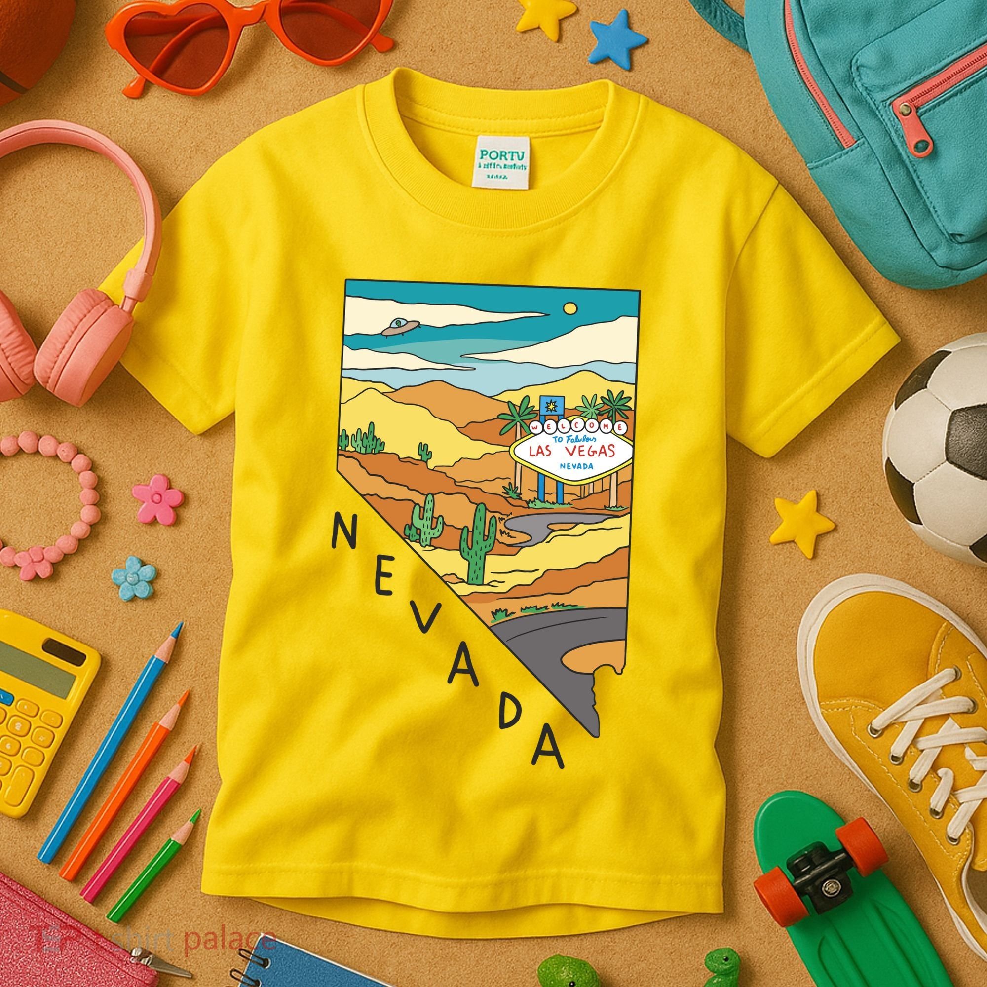 Nevada Retro Las Vegas Kids T-Shirt