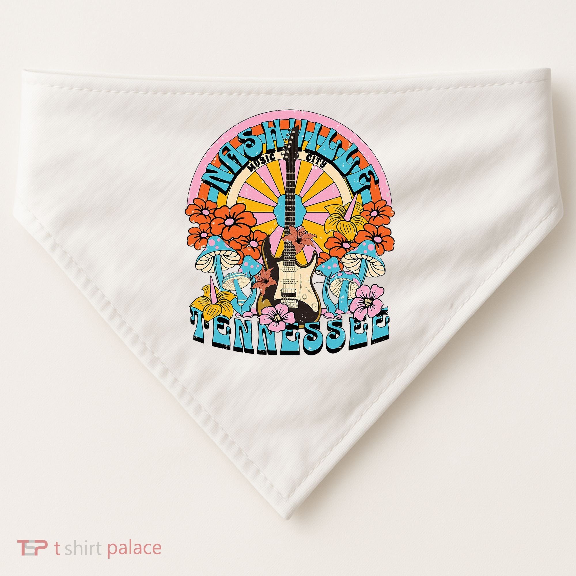 Nashville Retro Music City Trip Nash Bash Bach USA-Made Doggie Bandana