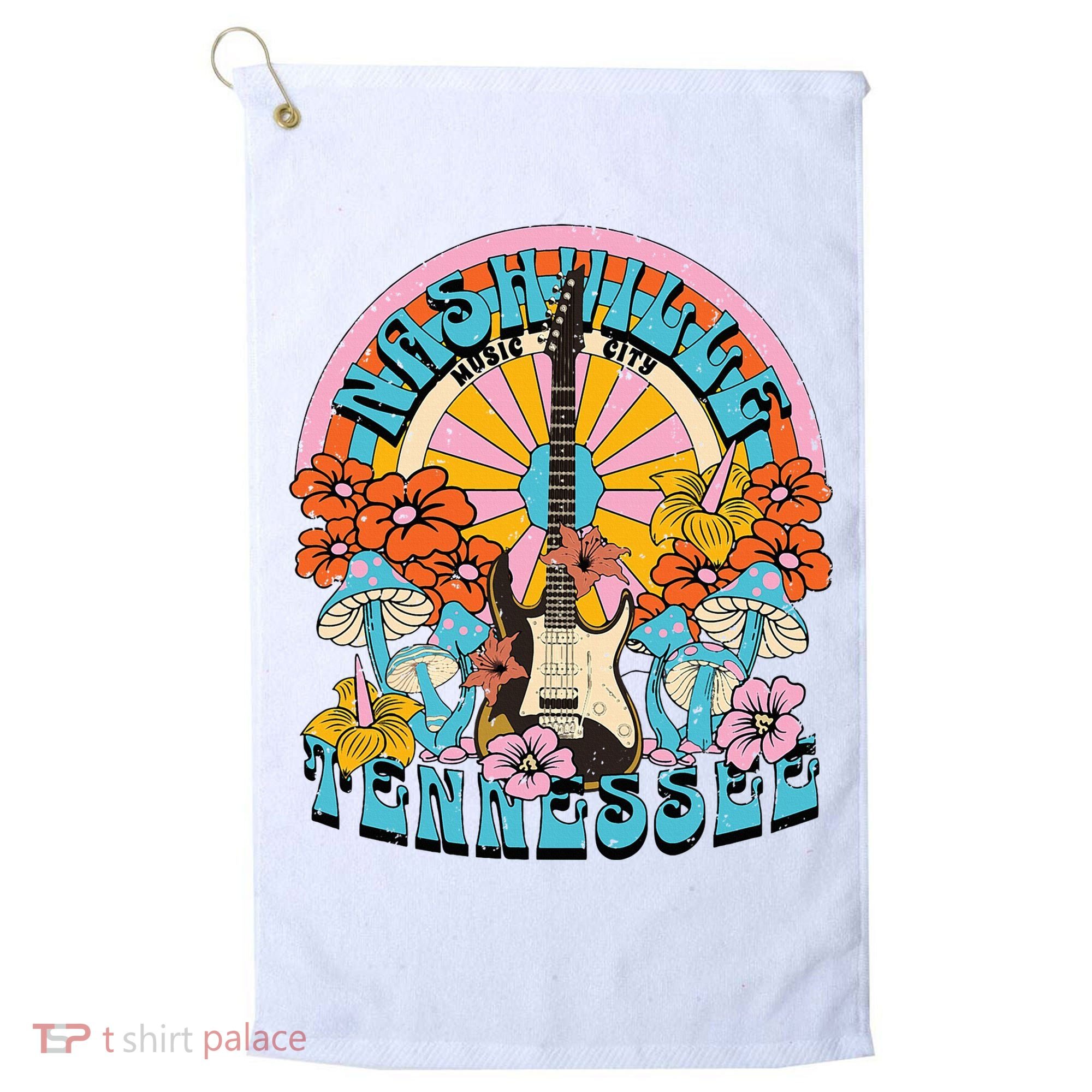 Nashville Retro Music City Trip Nash Bash Bach Golf Towel