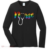 Nurse Rainbow Women's Long Sleeve Shirt thumb 0