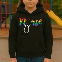 Nurse Rainbow Kids Hoodie thumb 3