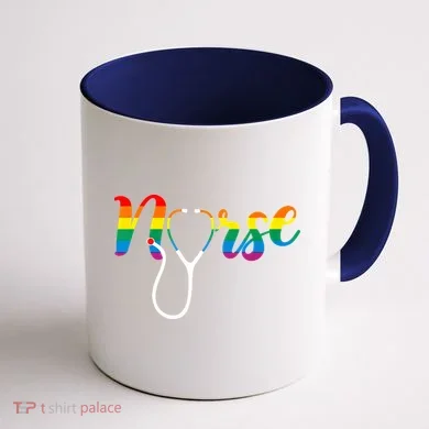 Nurse Rainbow Coffee Mug back