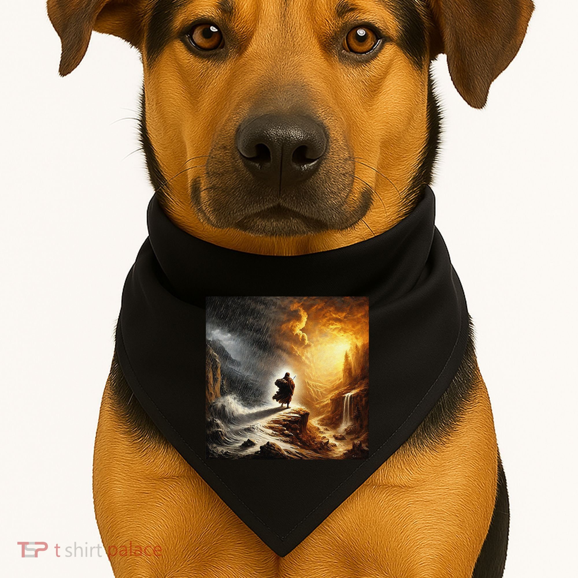 Neither Rain Nor Snow Renaissance Style Art USA-Made Doggie Bandana
