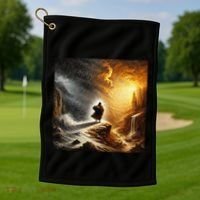 Neither Rain Nor Snow Renaissance Style Art Golf Towel thumb 1