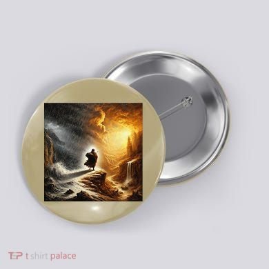 Neither Rain Nor Snow Renaissance Style Art Button