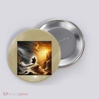 Neither Rain Nor Snow Renaissance Style Art Button thumb 0