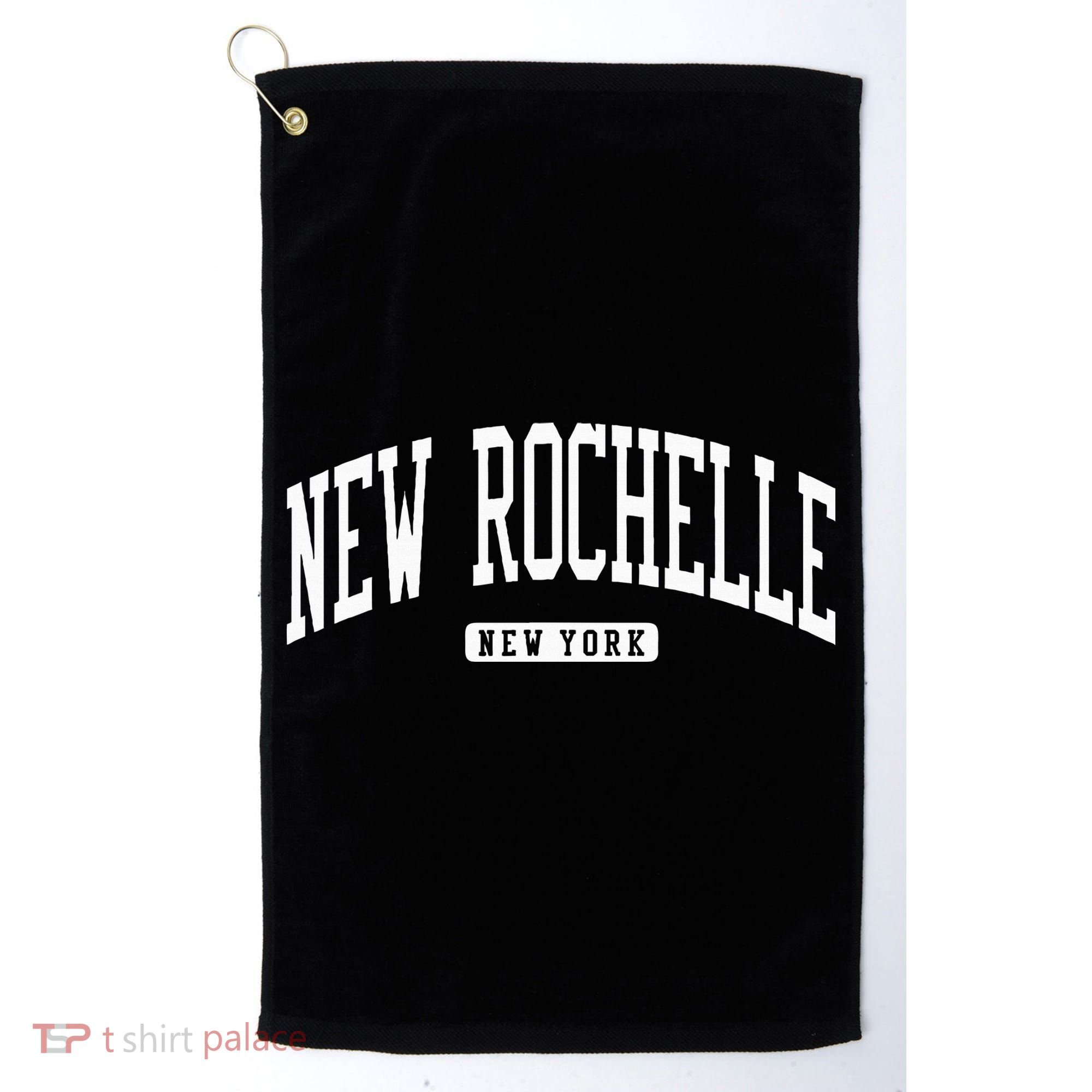 New Rochelle New York Ny College University Style Golf Towel