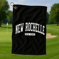 New Rochelle New York Ny College University Style Golf Towel thumb 1