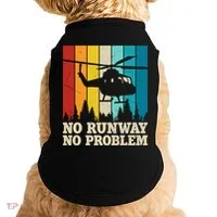 No Runway No Problem Helicopter Pilot Doggie Tank thumb 0