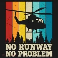 No Runway No Problem Helicopter Pilot Doggie Tank thumb 4