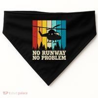 No Runway No Problem Helicopter Pilot USA-Made Doggie Bandana thumb 0