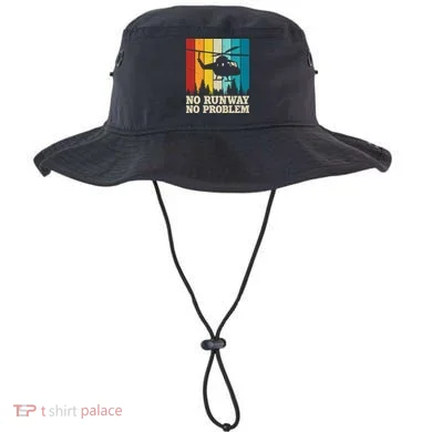 No Runway No Problem Helicopter Pilot Bucket Hat