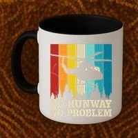 No Runway No Problem Helicopter Pilot Coffee Mug thumb 2
