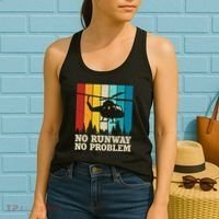No Runway No Problem Helicopter Pilot Women's Tank Top thumb 2