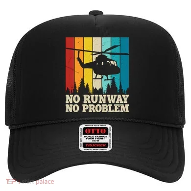 No Runway No Problem Helicopter Pilot Hat