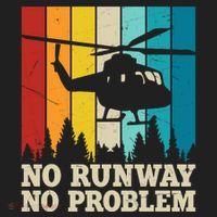 No Runway No Problem Helicopter Pilot Golf Towel thumb 3