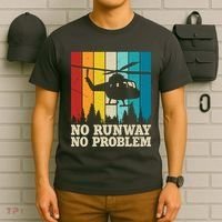 No Runway No Problem Helicopter Pilot T-Shirt thumb 6