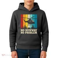 No Runway No Problem Helicopter Pilot Kids Hoodie thumb 4