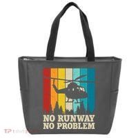 No Runway No Problem Helicopter Pilot Tote Bag thumb 0