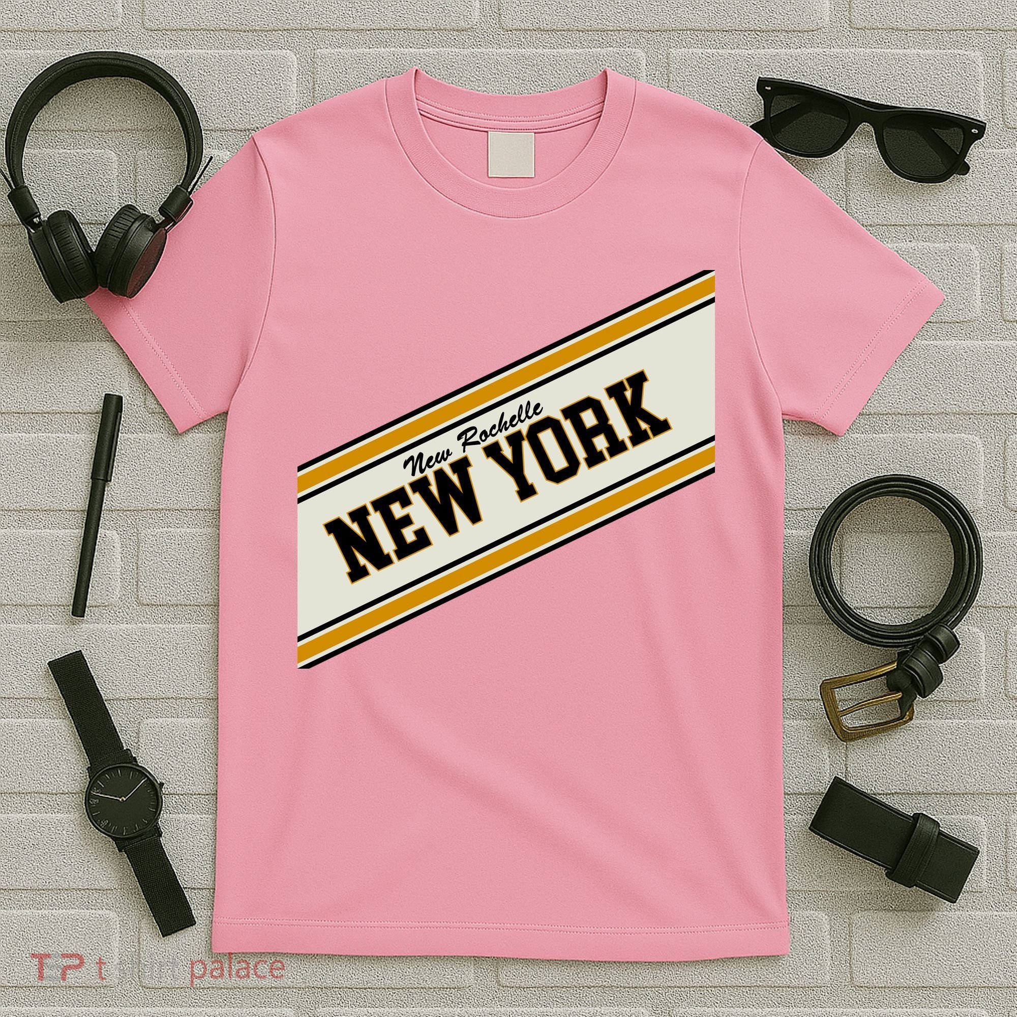 New Rochelle New York Varsity Logo T-Shirt