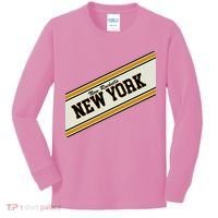 New Rochelle New York Varsity Logo Kids Long Sleeve Shirt thumb 0