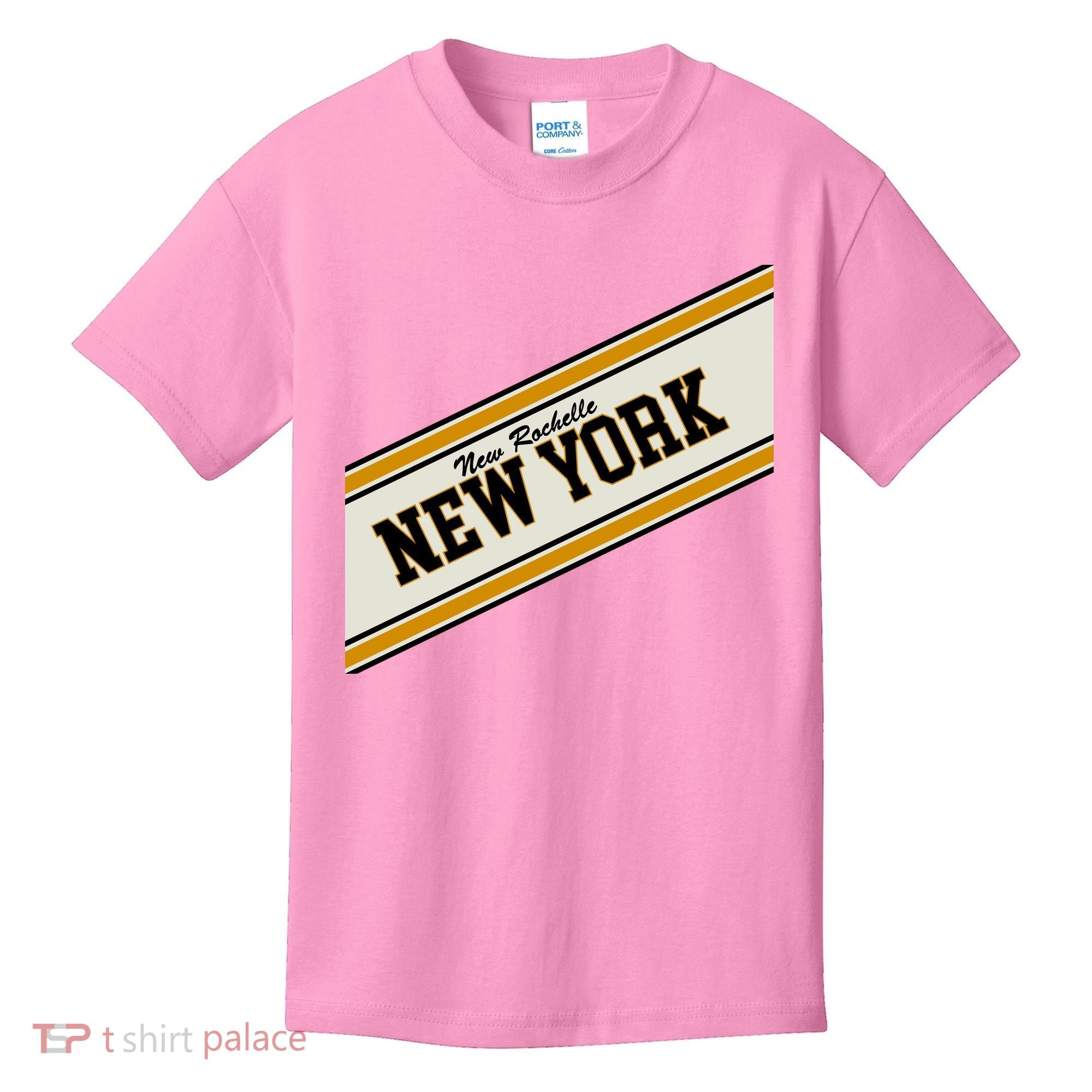 New Rochelle New York Varsity Logo Kids T-Shirt
