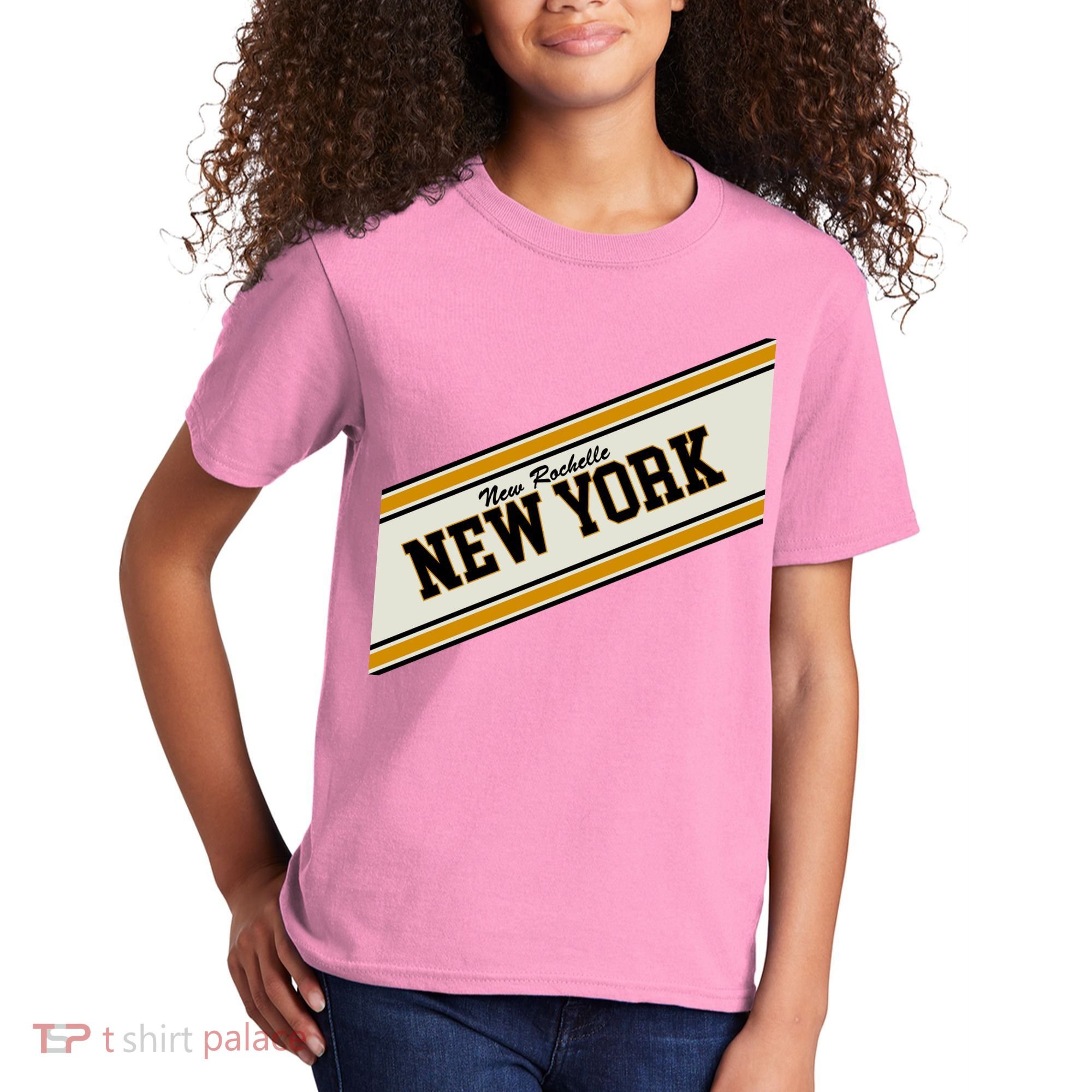 New Rochelle New York Varsity Logo Kids T-Shirt
