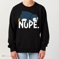  Nope Relaxed Not Today Funny Lazy Penguin Meme Women's Sweatshirt thumb 0