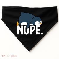  Nope Relaxed Not Today Funny Lazy Penguin Meme USA-Made Doggie Bandana thumb 0