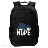  Nope Relaxed Not Today Funny Lazy Penguin Meme Backpack thumb 0