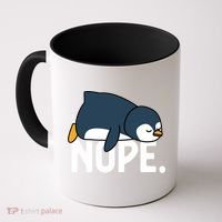  Nope Relaxed Not Today Funny Lazy Penguin Meme Coffee Mug thumb 0