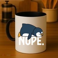  Nope Relaxed Not Today Funny Lazy Penguin Meme Coffee Mug thumb 4