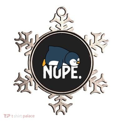  Nope Relaxed Not Today Funny Lazy Penguin Meme Ornament