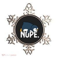  Nope Relaxed Not Today Funny Lazy Penguin Meme Ornament thumb 0