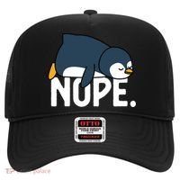  Nope Relaxed Not Today Funny Lazy Penguin Meme Hat thumb 0