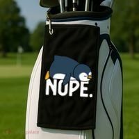 Nope Relaxed Not Today Funny Lazy Penguin Meme Golf Towel thumb 2