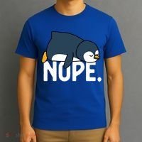  Nope Relaxed Not Today Funny Lazy Penguin Meme T-Shirt thumb 3