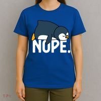  Nope Relaxed Not Today Funny Lazy Penguin Meme T-Shirt thumb 4