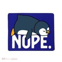  Nope Relaxed Not Today Funny Lazy Penguin Meme Mousepad thumb 0