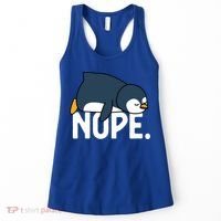  Nope Relaxed Not Today Funny Lazy Penguin Meme Women's Tank Top thumb 0