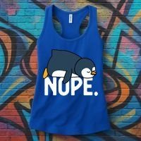  Nope Relaxed Not Today Funny Lazy Penguin Meme Women's Tank Top thumb 3