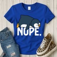  Nope Relaxed Not Today Funny Lazy Penguin Meme Women's T-Shirt thumb 3