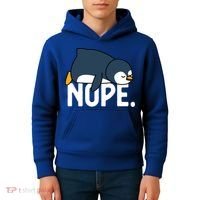  Nope Relaxed Not Today Funny Lazy Penguin Meme Kids Hoodie thumb 4