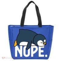  Nope Relaxed Not Today Funny Lazy Penguin Meme Tote Bag thumb 0