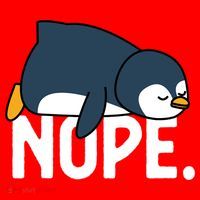  Nope Relaxed Not Today Funny Lazy Penguin Meme Santa Hat thumb 1