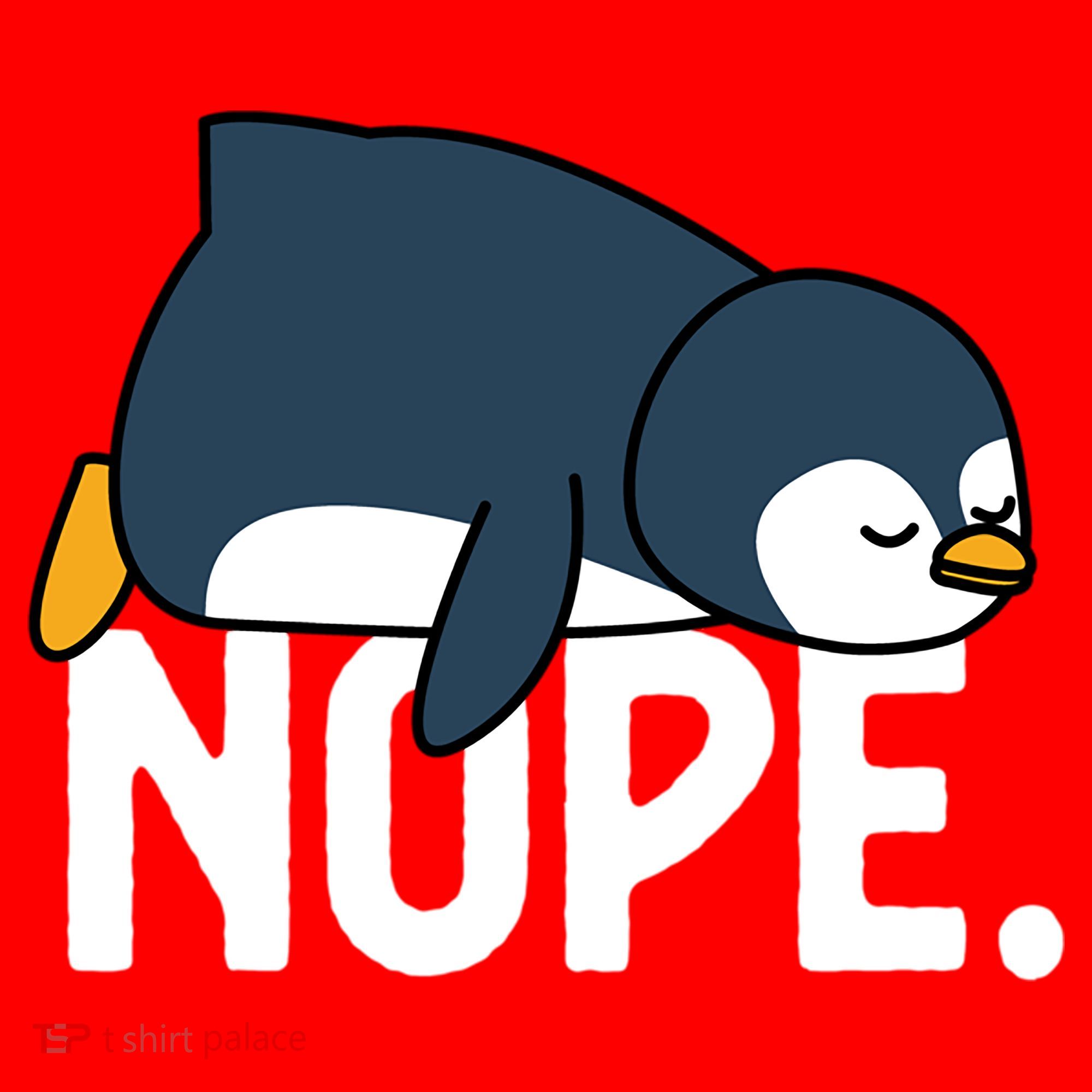  Nope Relaxed Not Today Funny Lazy Penguin Meme Santa Hat