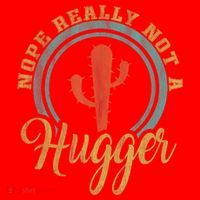 Nope Really Not A Hugger Cactus Funny Sarcastic Meme Idea Santa Hat thumb 1